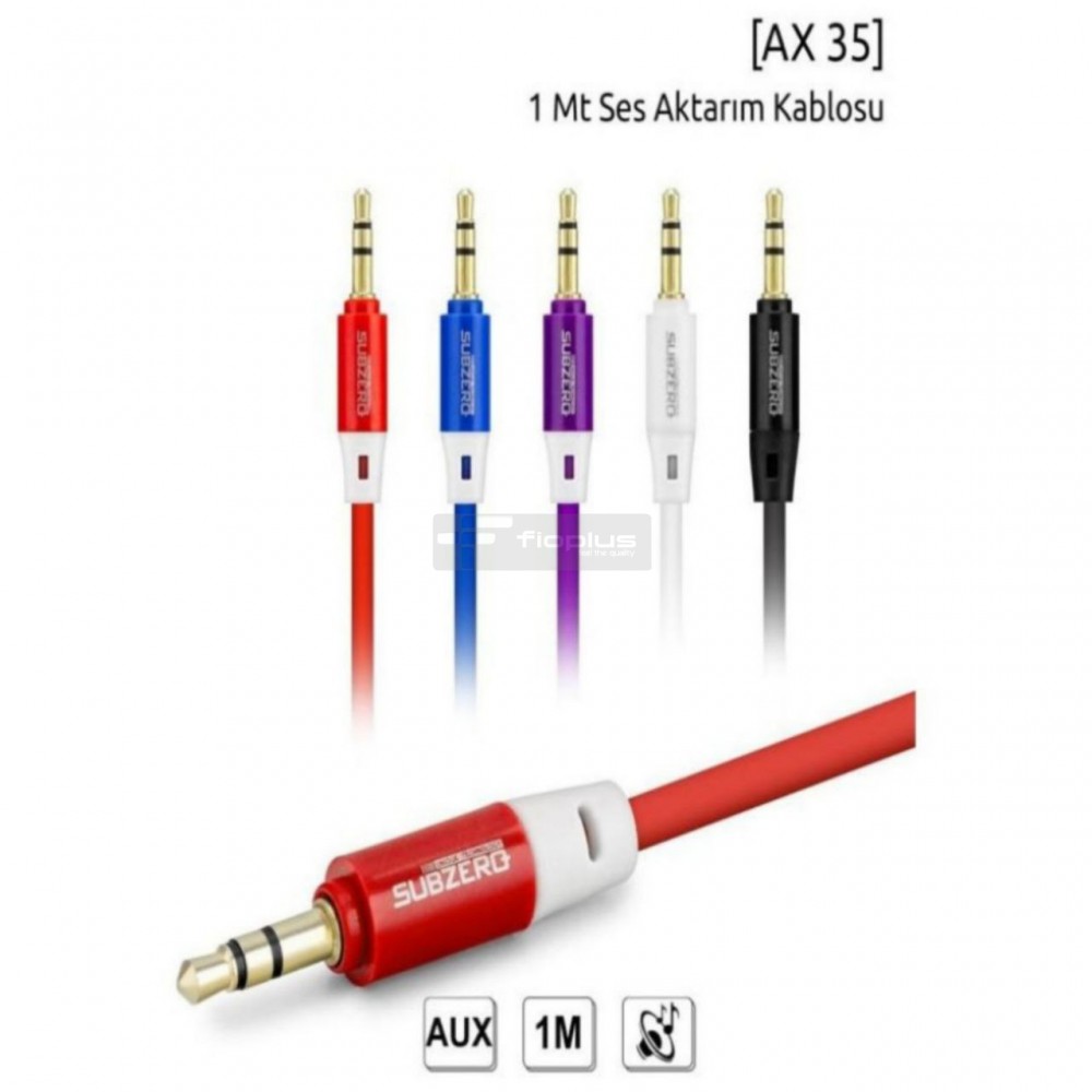 Subzero Ax35 Renkli Aux Kablo Subzero Ax35 Renkli Aux Kablo