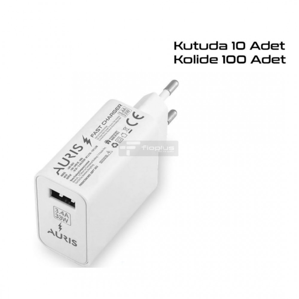 AURİS CH33 33W USB TURBO ŞARJ BAŞLIĞI AURİS CH33 33W USB TURBO ŞARJ BAŞLIĞI
