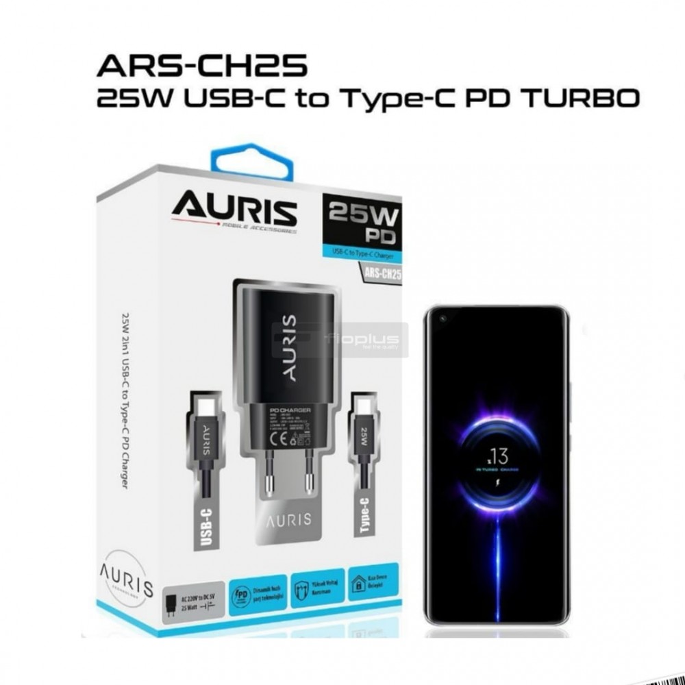 AURİS CH25 TYPE-C PD TURBO ŞARJ 