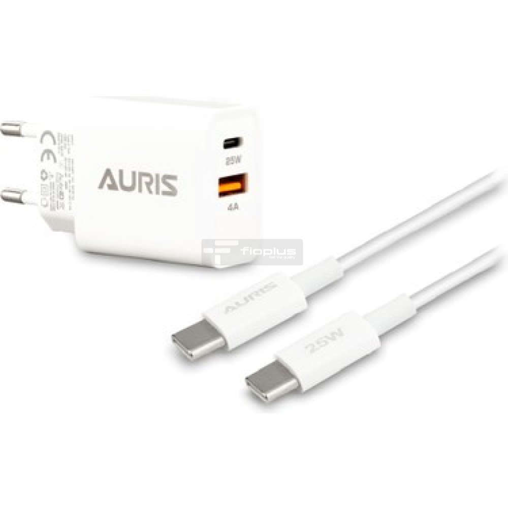 Auris Ch24 4A+25W Çİft Çıkışlı Type-c Şarj 
