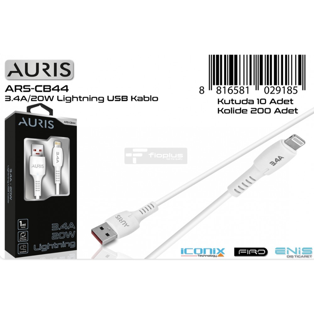 Auris Cb-44 20w 3.4A İphone Kablo 