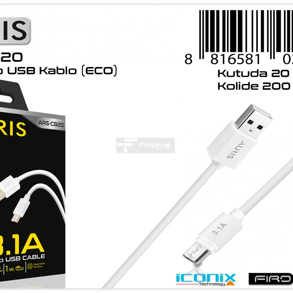كابل أوريس Cb-20 3.1A Eco Micro