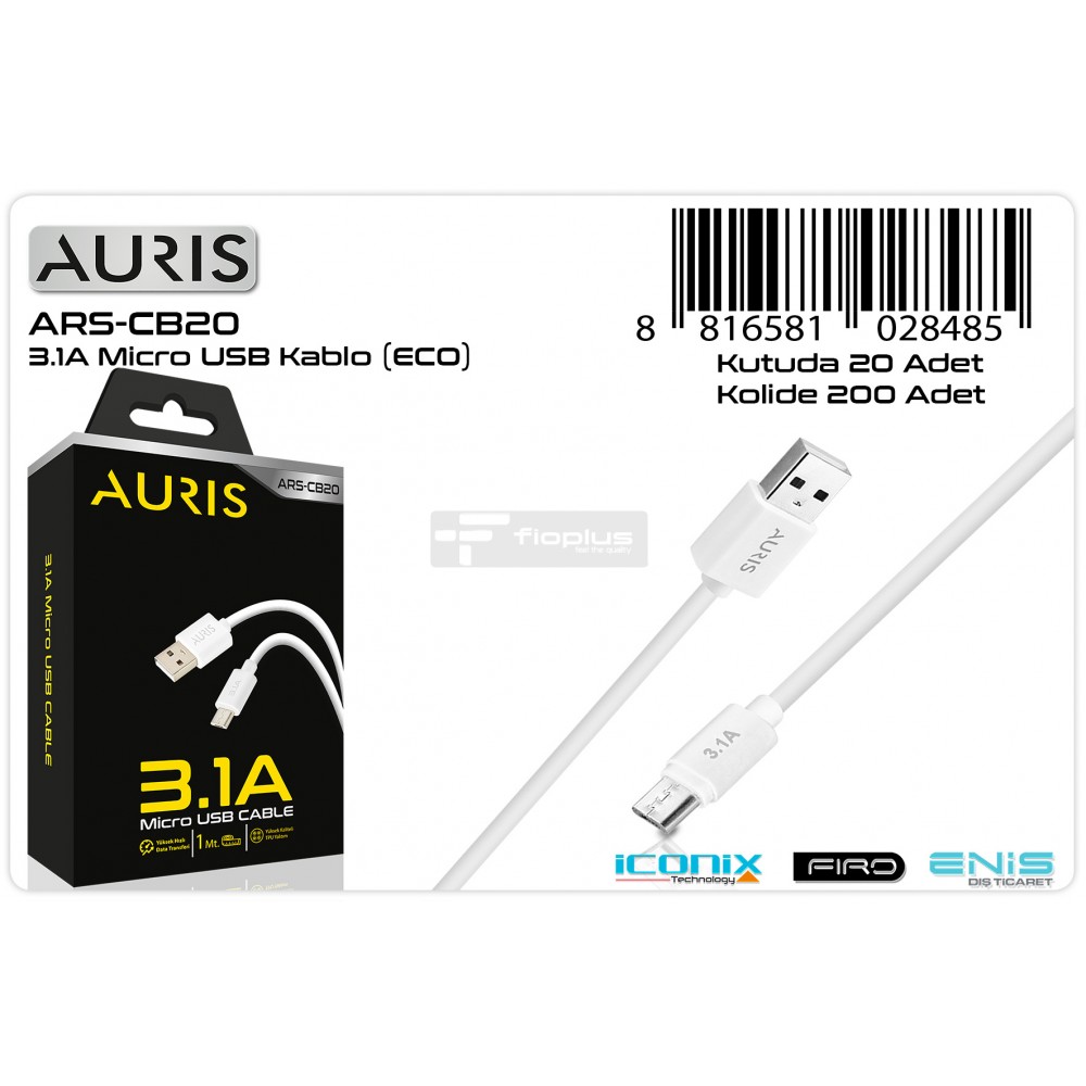 Auris Cb-20 3.1A Eco Mikro Kablo 
