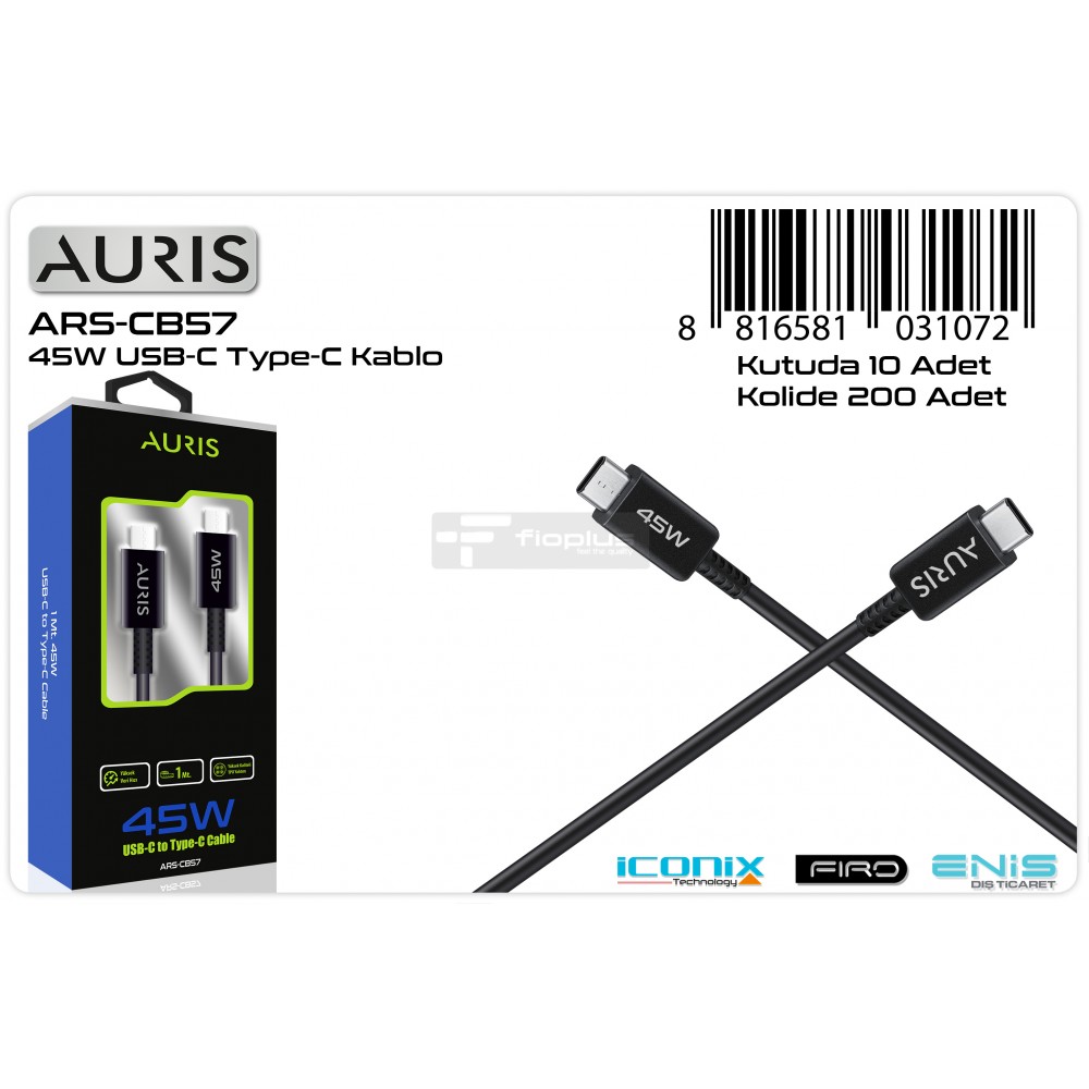 Auris 45W Type-c To Type-c Süper Fast Kablo 