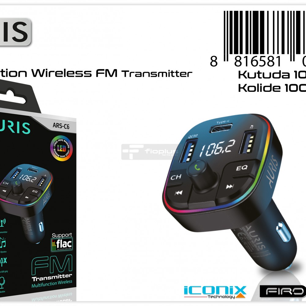 Auris C6 Rainbow çerçeve + pd çıkışlı Araç Mp3 Auris C6 Rainbow çerçeve + pd çıkışlı Araç Mp3