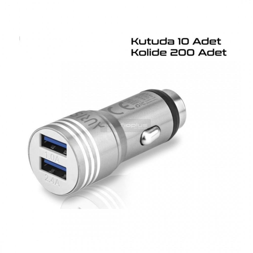 AURİS CR11 METAL DOUBLE USB ÇIKIŞLI OTO ŞARJ BAŞLIĞI