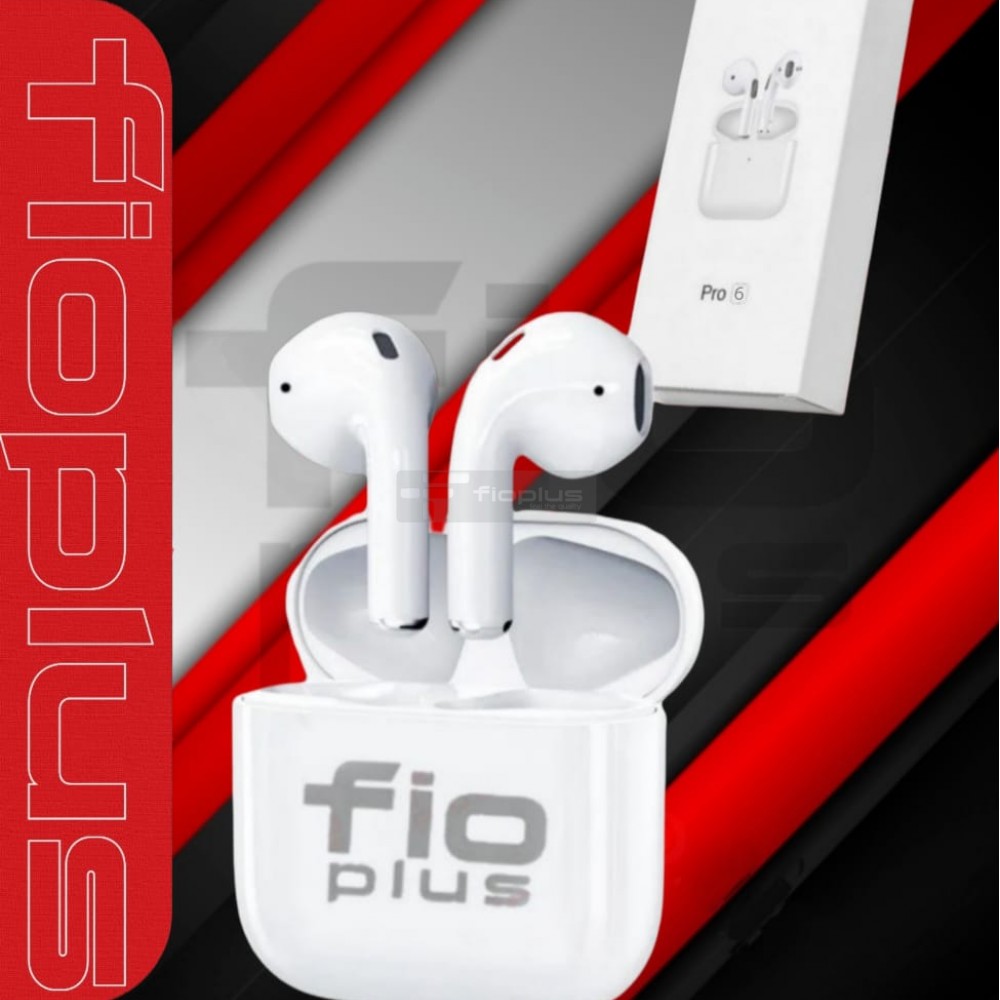 سماعة بلوتوث Fioplus Pro6 باللون الأبيض! بطارية معززة بنسبة 50%! سماعة بلوتوث Fioplus Pro6 باللون الأبيض! بطارية معززة بنسبة 50%!