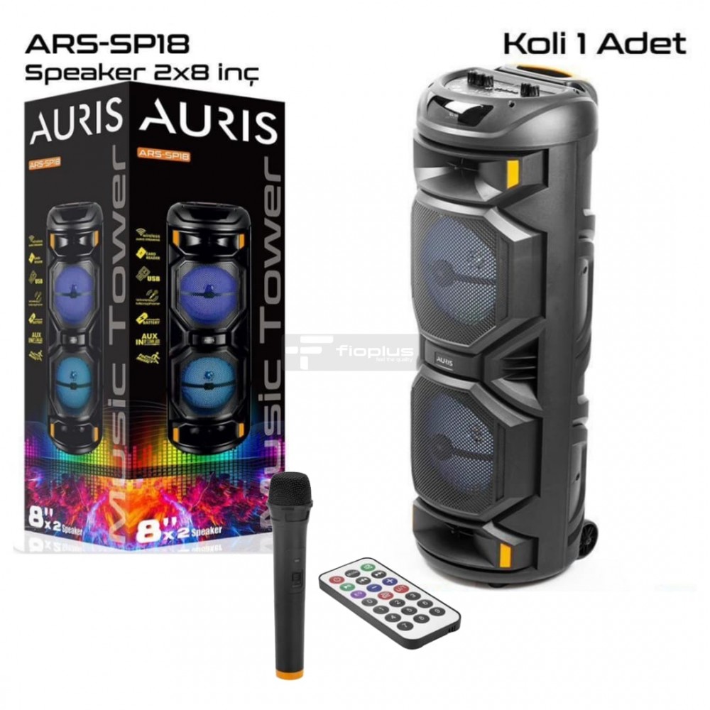 AURİS SP18 WİRELESS MİKROFON KOLON SPEAKER AURİS SP18 WİRELESS MİKROFON KOLON SPEAKER