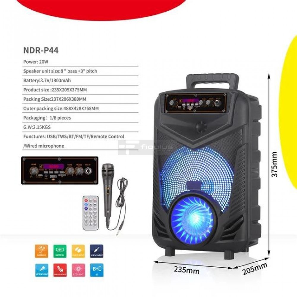 Ndr 8 İnç P44 Mikrofonlu Speaker Ndr 8 İnç P44 Mikrofonlu Speaker