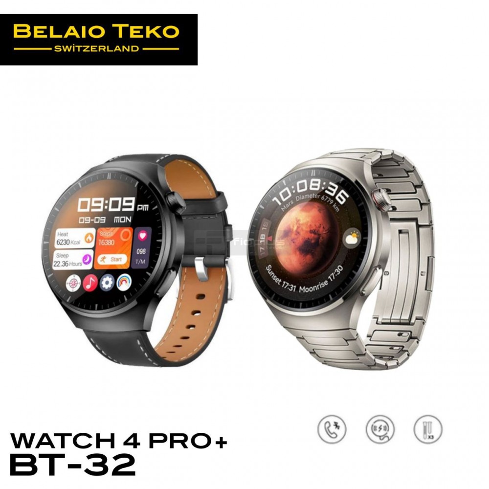 ساعة BelaioTeko BT Amoled بسوار مزدوج وشاشة 4 Pro+ ساعة BelaioTeko BT Amoled بسوار مزدوج وشاشة 4 Pro+