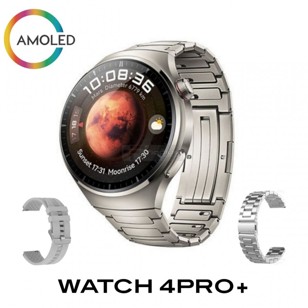 BelaioTeko Siyah Amoled Ekran Çift Kordon Watch 4 Pro+ BelaioTeko Siyah Amoled Ekran Çift Kordon Watch 4 Pro+