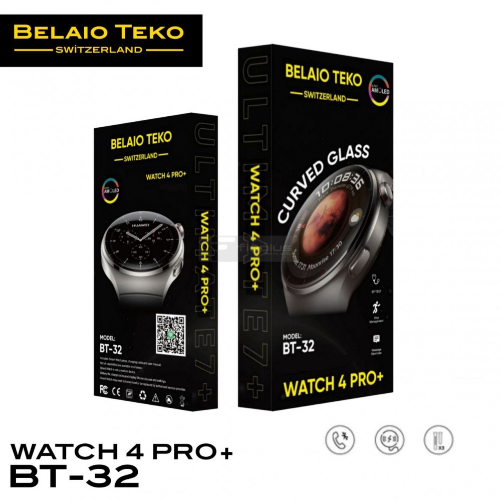 ساعة BelaioTeko BT Amoled بسوار مزدوج وشاشة 4 Pro+ ساعة BelaioTeko BT Amoled بسوار مزدوج وشاشة 4 Pro+