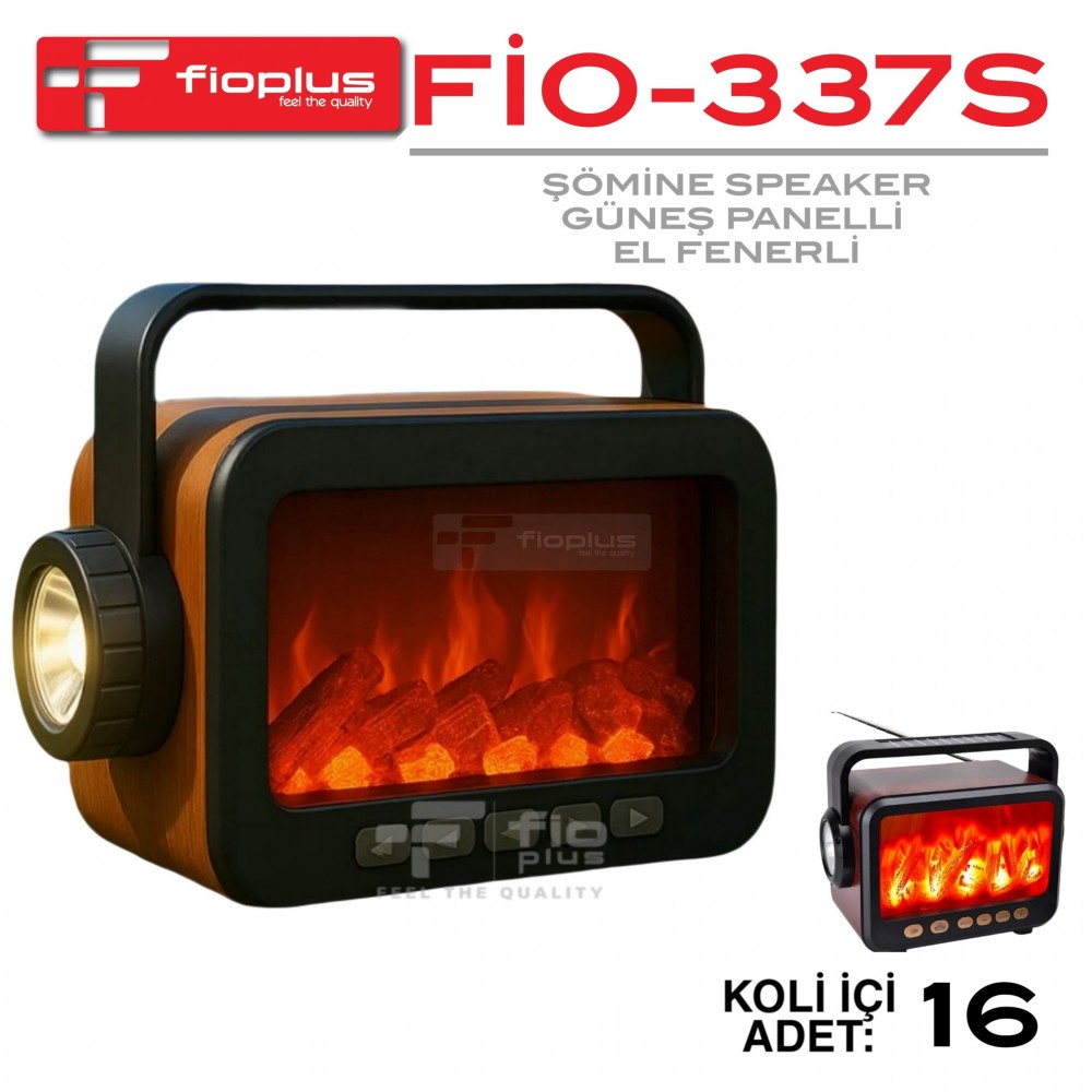 Fioplus FIO FP337S Şömine Görünümlü Bluetooth Speaker - Güneş Panelli ve Dahili El Fenerli Çok Fonksiyonlu Nostaljik Ses Sistemi Fioplus FIO FP337S Şömine Görünümlü Bluetooth Speaker - Güneş Panelli ve Dahili El Fenerli Çok Fonksiyonlu Nostaljik Ses Sistemi
