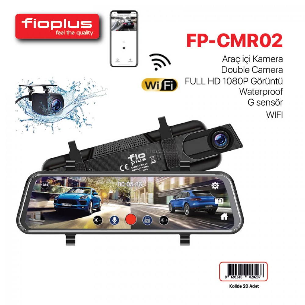 FIOPLUS FP‑CMR02 – 3 Kameralı 10″ Araç Kamerası Full HD FIOPLUS FP‑CMR02 – 3 Kameralı 10″ Araç Kamerası Full HD