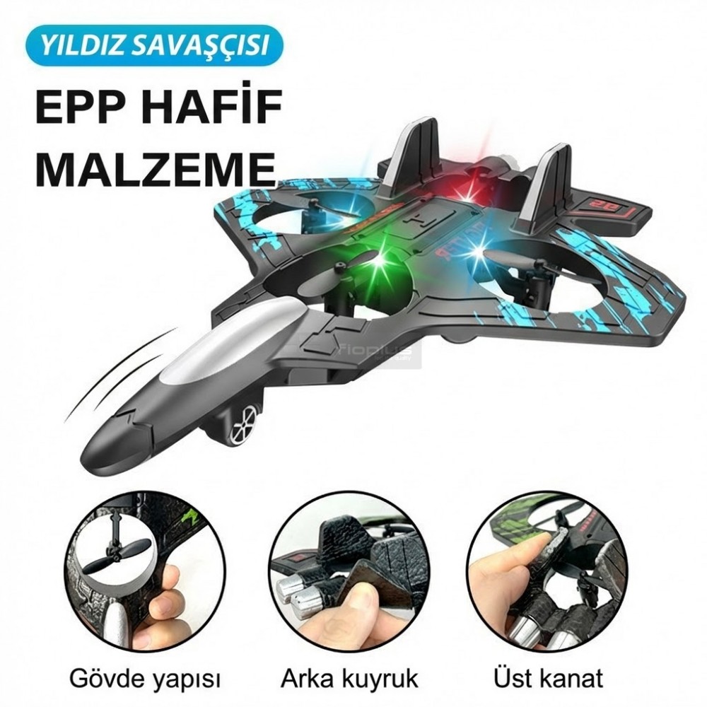 Fioplus FIO F166 150 Metre Menzilli Akıllı Uçuş Sistemi Fioplus FIO F166 Kırılmaz Esnek EPP Gövdeli Akıllı Drone Uçak Görseli