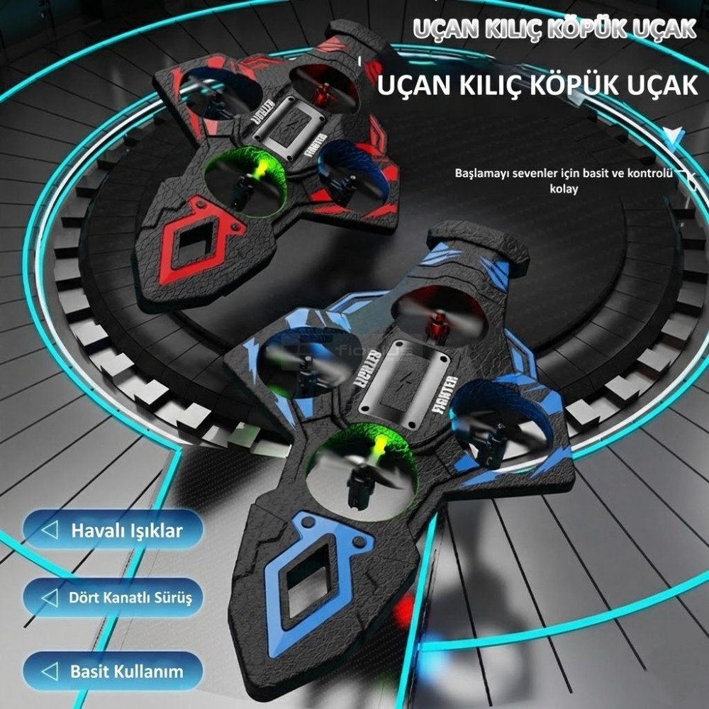 Fioplus FIO F199 Darbelere Dayanıklı Esnek Kasa Drone Fioplus FIO F199 Farklı Renk Seçeneklerine Sahip Akıllı Drone ve Kumandası