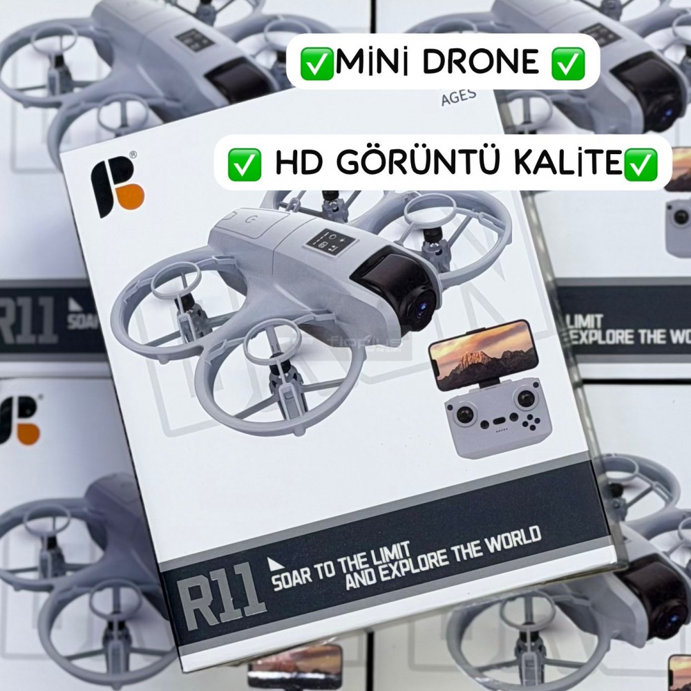 Fioplus FIO R11 Kompakt Hava Fotoğrafçılığı Drone'u Fioplus FIO R11 Beyaz Mini Drone ve Akıllı Telefon Entegreli Kumandası