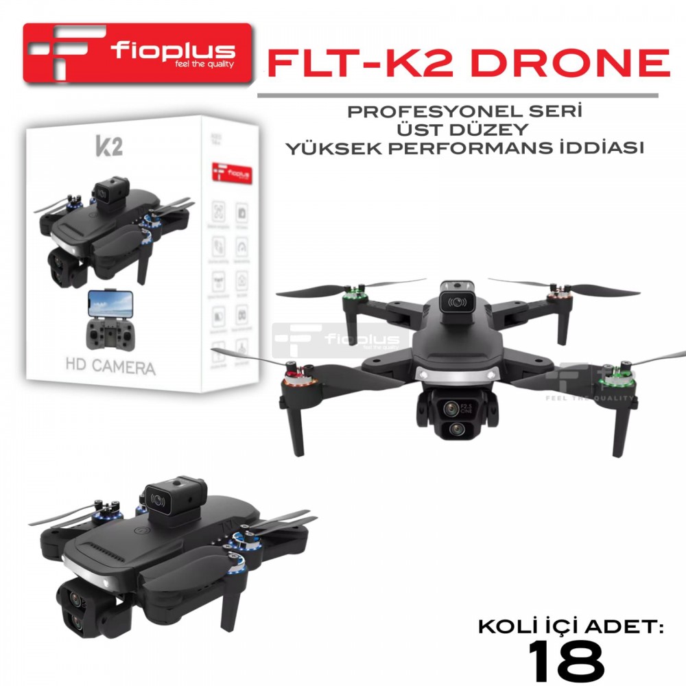 TOPTAN FİOPLUS FLT-K2 Profesyonel Seri Çift Kameralı Katlanabilir Drone TOPTAN FİOPLUS FLT-K2 Profesyonel Seri Çift Kameralı Katlanabilir Drone