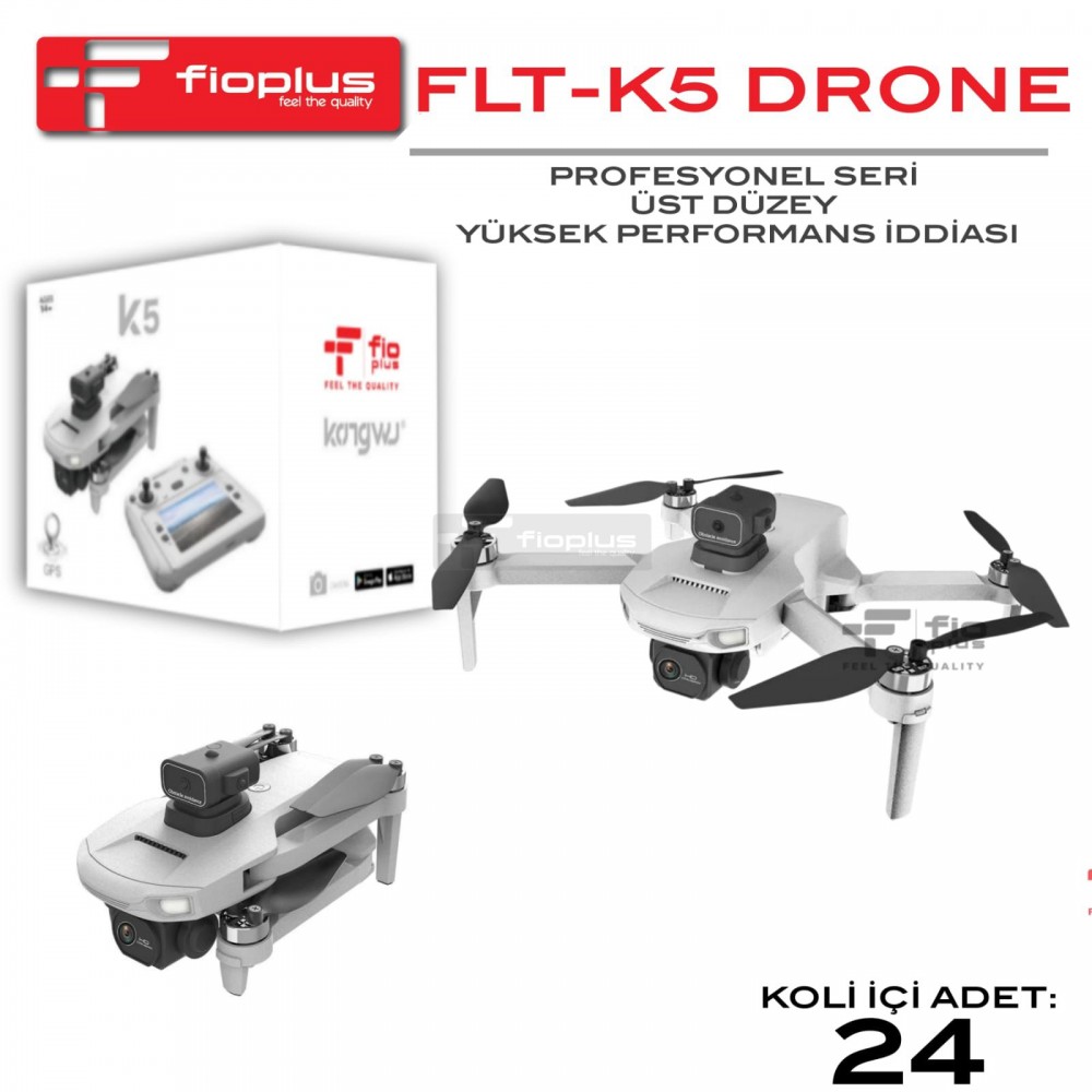TOPTAN FİOPLUS FLT-K5 Profesyonel Seri GPS + HD Kameralı Katlanabilir Drone TOPTAN FİOPLUS FLT-K5 Profesyonel Seri GPS + HD Kameralı Katlanabilir Drone