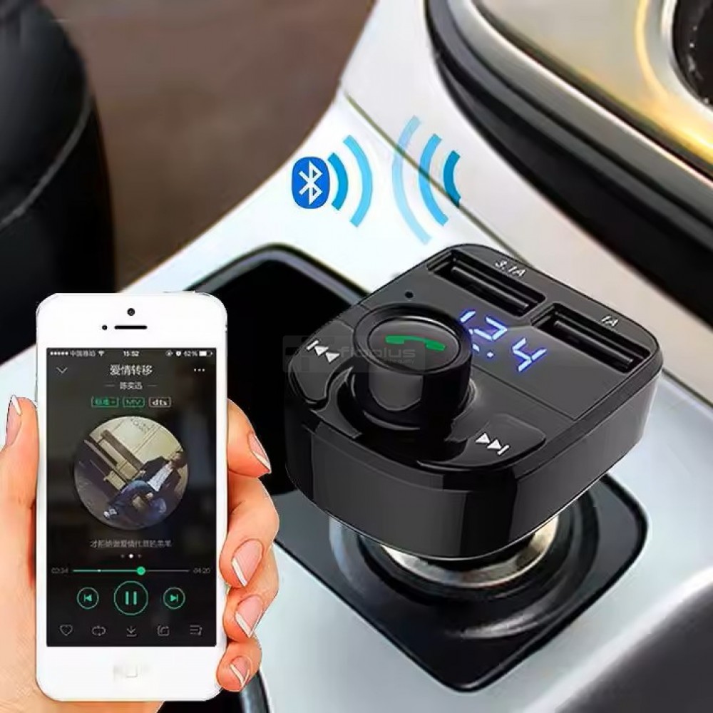 Car X8 Araç Fm Transmitter Bluetooth Çakmaklık Girişli USB Sd Kart Araç Mp3 Müzik Çalar Oto Teyp