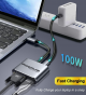 FIOPLUS 4 in 1 USB-C Metal Adaptör HDMI VGA USB 3.0 PD 100W USB-C HDMI VGA 4'ü 1 Arada Metal Adaptör - FP-CPX101 Fioplus