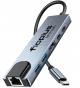 Fioplus USB-C 6’sı 1 Arada Çoklayıcı Adaptör FP-CPX103 USB-C HDMI Ethernet adaptör
