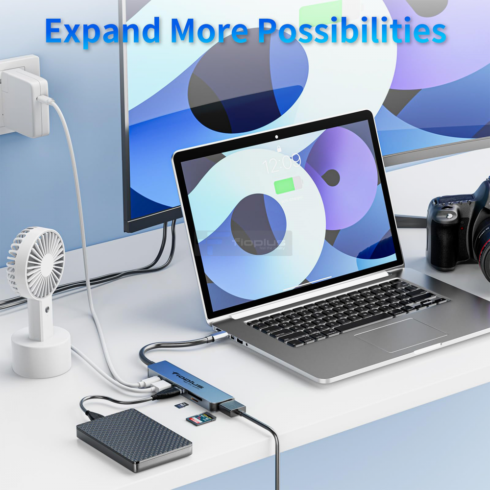 FP-CPX105 USB-C Hub – 6 Bağlantı Noktalı Metal Gövde Fioplus Fioplus 6'sı 1 Arada USB-C Hub FP-CPX105 görüntü