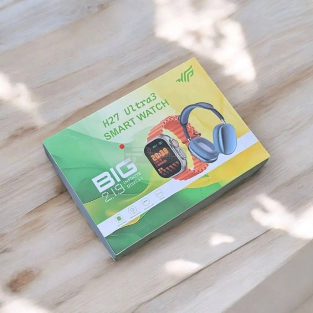 H27 Ultra 3 Akıllı Saat 2,19 Ekran Nfc Gps, Bluetooth Kulaklık ve 4 Kordon Hediyeli Kombinasyon Set H27 Ultra 3 Akıllı Saat 2,19 Ekran Nfc Gps, Bluetooth Kulaklık ve 4 Kordon Hediyeli Kombinasyon Set