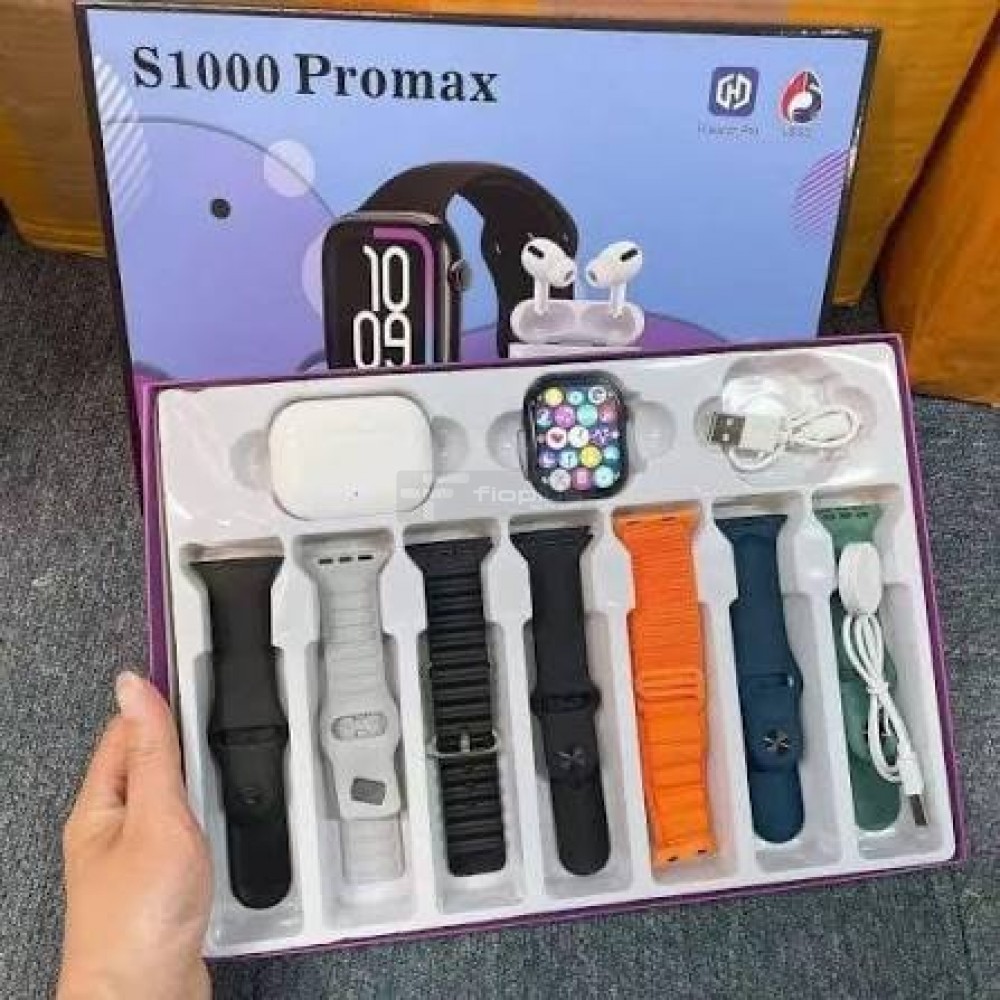 FİOPLUS S100 Promax (S1000 Promax) Akıllı Saat Seti – Kablosuz Kulaklık & 7 Farklı Kordon Hediyeli FİOPLUS S100 Promax (S1000 Promax) Akıllı Saat Seti – Kablosuz Kulaklık & 7 Farklı Kordon Hediyeli