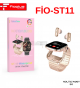 ساعة ذكية FİOPLUS Haino Teko ST-11 Watch Buds – مع سماعة لاسلكية مدمجة، شاشة AMOLED و 3 أحزمة مختلفة