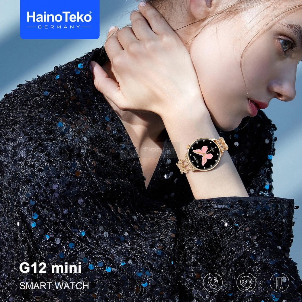 مجموعة ساعات ذكية للنساء من Haino Teko G12 Mini مع 3 أساور هدية مجموعة ساعات ذكية للنساء من Haino Teko G12 Mini مع 3 أساور هدية
