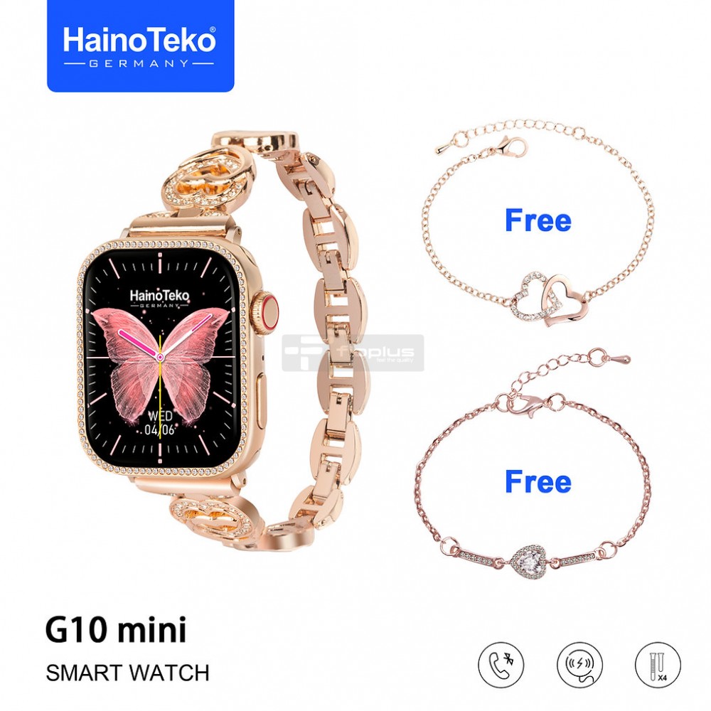 مجموعة ساعة ذكية للسيدات Haino Teko G10 Mini مع 4 أساور وسوارين كهدية