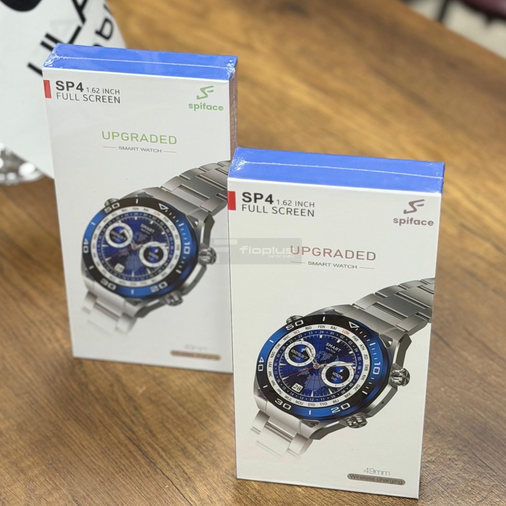 Fioplus FIO SP4 Premium Tasarım Akıllı Saat Fioplus FIO SP4 1.62 İnç Kristal Netliğinde Ekranlı Kablosuz Şarjlı Akıllı Saat
