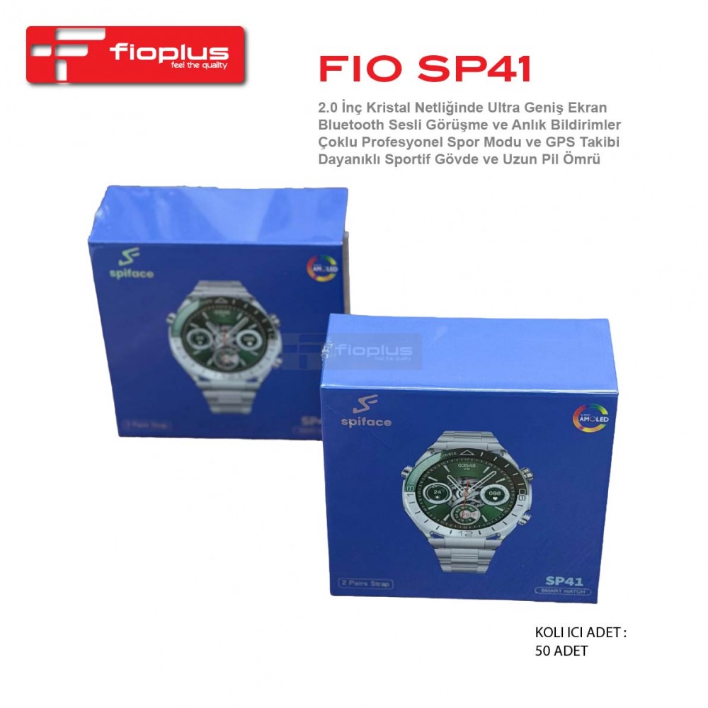 Fioplus FIO SP41 2.0 İnç Kristal Netliğinde Ultra Geniş Ekranlı GPS Takipli Sportif Akıllı Saat Fioplus FIO SP41 2.0 İnç Kristal Netliğinde Ultra Geniş Ekranlı GPS Takipli Sportif Akıllı Saat