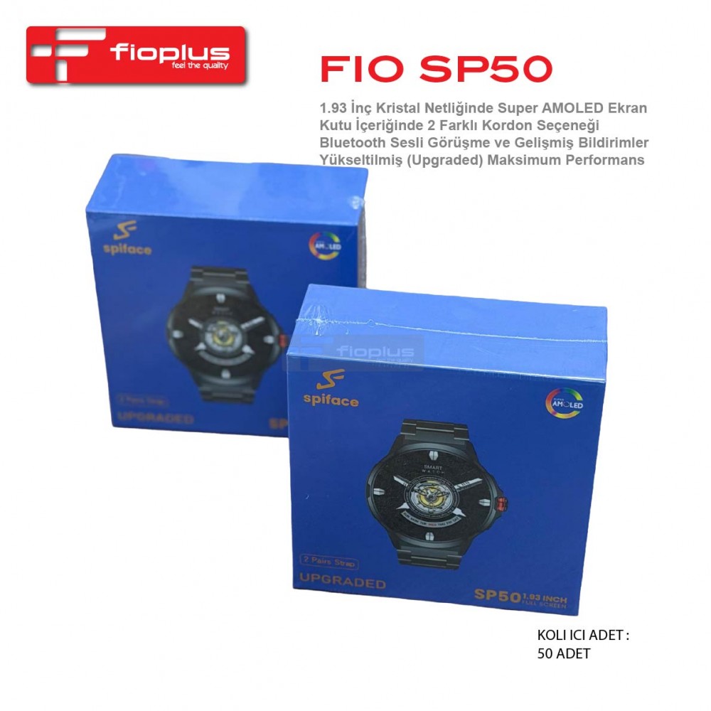 Fioplus FIO SP50 1.93 İnç Super AMOLED Ekran Bluetooth Sesli Görüşme Destekli Akıllı Saat Fioplus FIO SP50 1.93 İnç Super AMOLED Ekran Bluetooth Sesli Görüşme Destekli Akıllı Saat