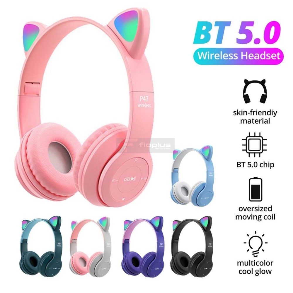 P47M Bluetooth Rgb Cat Kulaklık P47M Bluetooth Rgb Cat Kulaklık