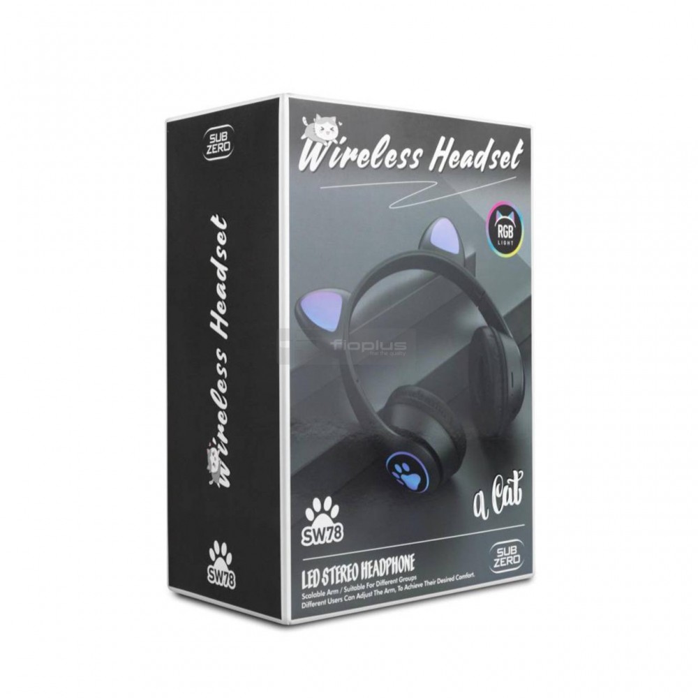 Subzero SW78 Sevimli Kedi Kulaklı Led Işıklı Katlanabilir Kablosuz Kulaküstü Bluetooth Kulaklık Subzero SW78 Sevimli Kedi Kulaklı Led Işıklı Katlanabilir Kablosuz Kulaküstü Bluetooth Kulaklık