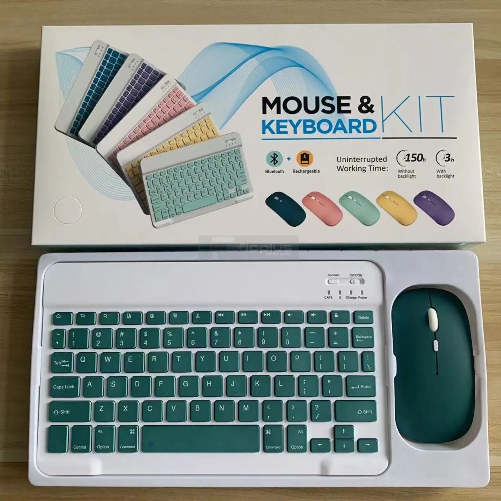 Fioplus FIO KB101 Sessiz ve Hafif Klavye Seti Fioplus FIO KB101 Renkli Şarj Edilebilir Kablosuz Klavye ve Mouse Seti