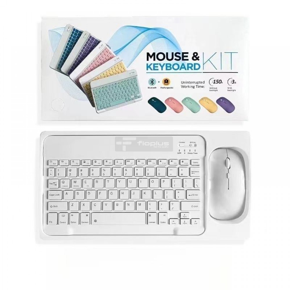 Fioplus FIO KB101 Sessiz ve Hafif Klavye Seti Fioplus FIO KB101 Renkli Şarj Edilebilir Kablosuz Klavye ve Mouse Seti