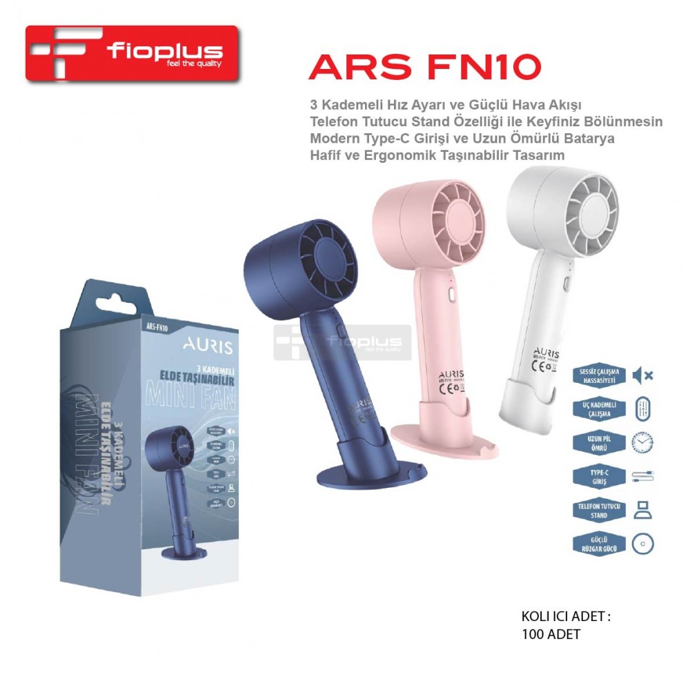 Fioplus FIO FN10 3 Kademeli Telefon Tutucu Stand Özellikli Şarj Edilebilir Taşınabilir Mini Fan Fioplus FIO FN10 3 Kademeli Telefon Tutucu Stand Özellikli Şarj Edilebilir Taşınabilir Mini Fan