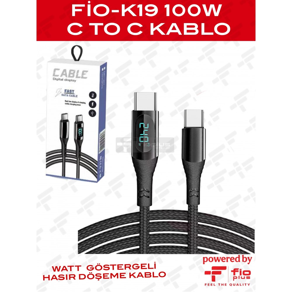 FIOPLUS K-20 100W C TO C GÖSTERGELİ KABLO / FIOPLUS K-20 100W C TO C INDICATOR CABLE FIOPLUS K-20 100W C TO C GÖSTERGELİ KABLO / FIOPLUS K-20 100W C TO C INDICATOR CABLE