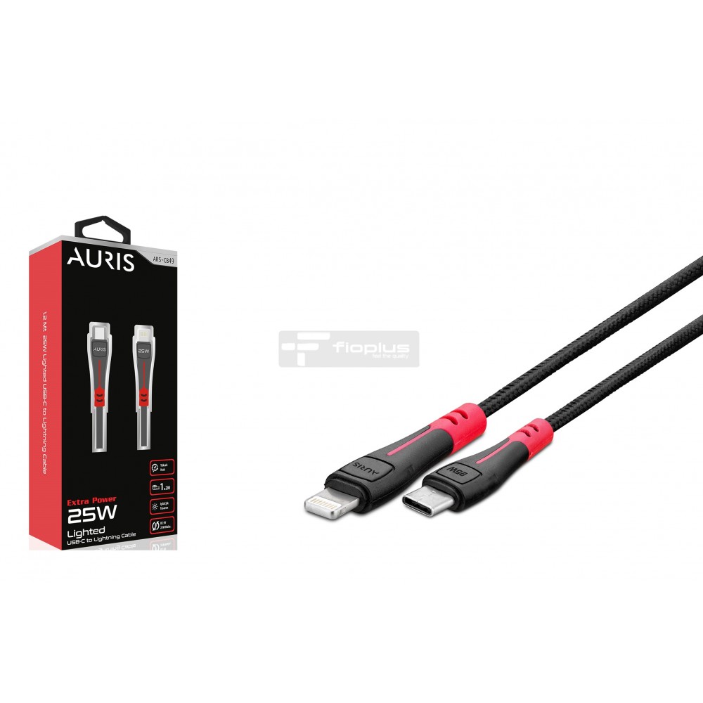 Auris CB49 Usb-C Lightning Işıklı Kablo 2M 20W