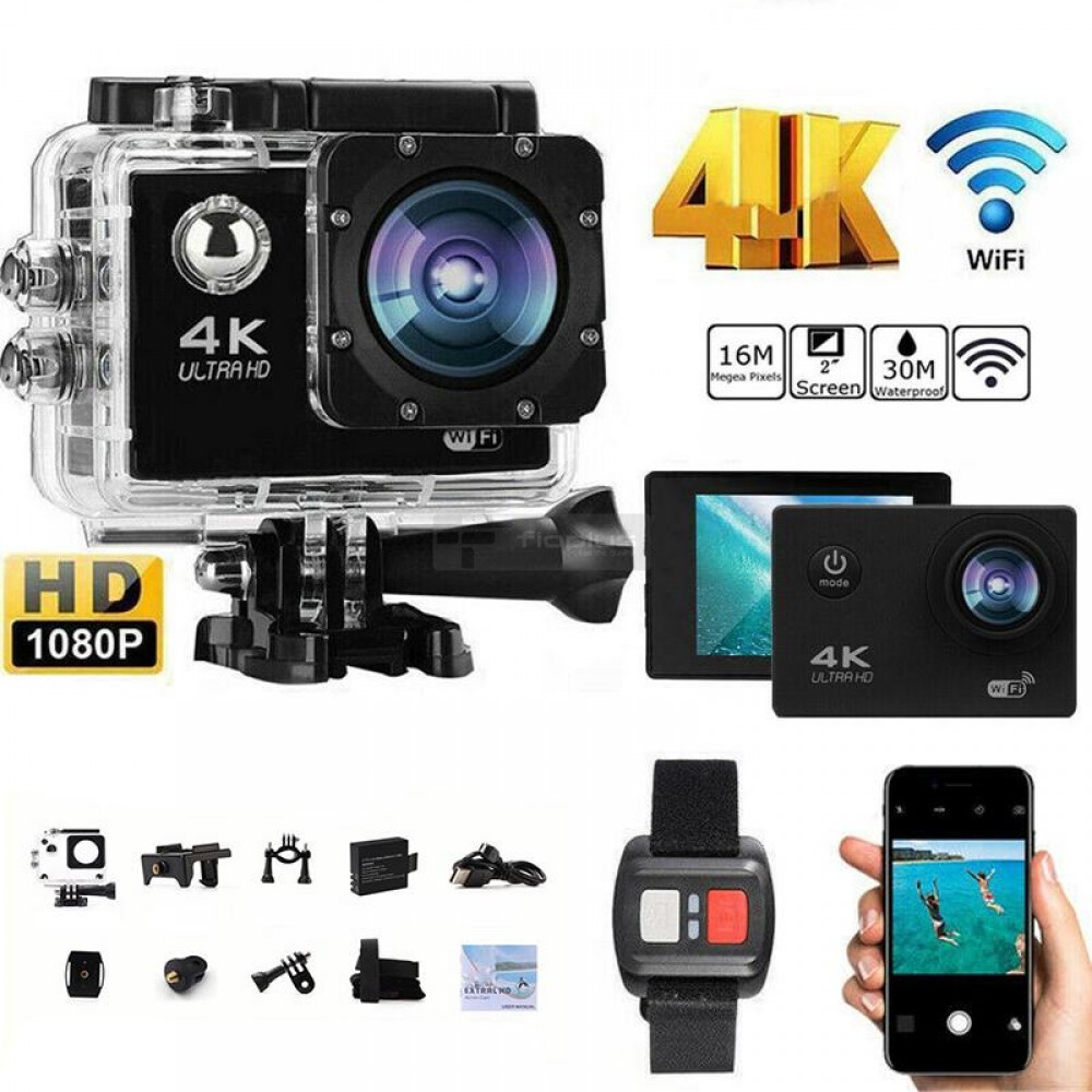 FiOPLUS D800 – 4K Ultra HD Aksiyon Kamerası, Su Geçirmez, Wi-Fi ve Uzaktan Kumanda Destekli FiOPLUS D800 – 4K Ultra HD Aksiyon Kamerası, Su Geçirmez, Wi-Fi ve Uzaktan Kumanda Destekli