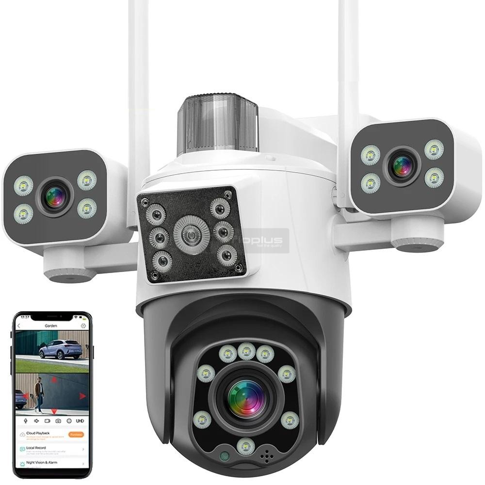 P2077 Dış Mekan HD Wi-Fi/4G Akıllı Güvenlik Kamerası – 4 Kamera Destekli, Hareket Sensörü, Güçlü Gece Görüşü P2077 Dış Mekan HD Wi-Fi/4G Akıllı Güvenlik Kamerası – 4 Kamera Destekli, Hareket Sensörü, Güçlü Gece Görüşü