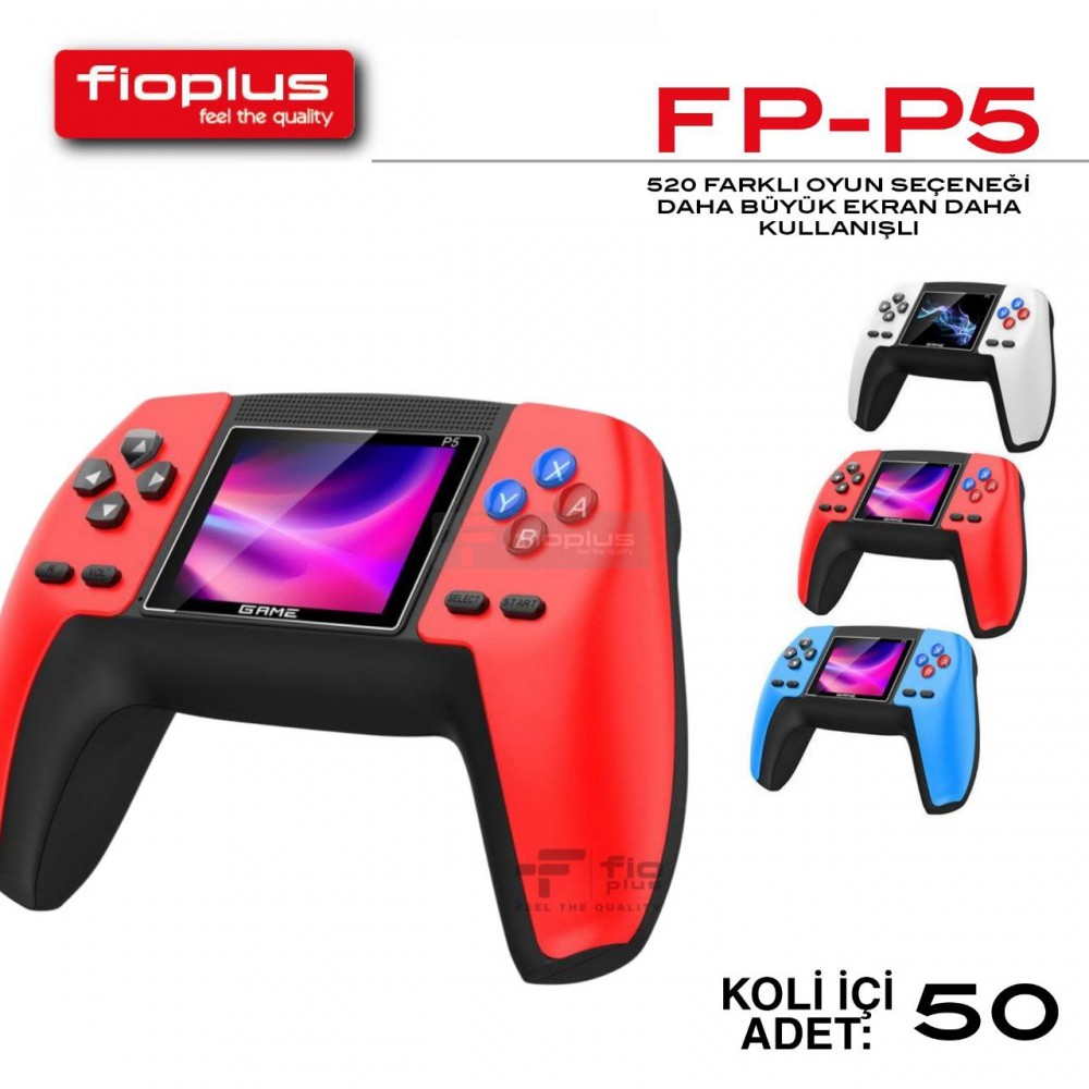 FiOPLUS P5 El Tipi Oyun Konsolu – 520 Oyunlu, 3 İnç Ekranlı Retro Taşınabilir Video Oyun Konsolu FiOPLUS P5 El Tipi Oyun Konsolu – 520 Oyunlu, 3 İnç Ekranlı Retro Taşınabilir Video Oyun Konsolu