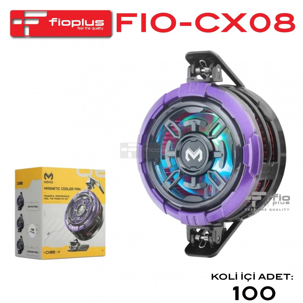 Fioplus FIO-CX08 MEMO Mıknatıslı ve Mandallı RGB Işıklı Mobil Oyun Telefon Soğutucu Fan (MagSafe Uyumlu Semiconductor Cooler) Fioplus FIO-CX08 MEMO Mıknatıslı ve Mandallı RGB Işıklı Mobil Oyun Telefon Soğutucu Fan (MagSafe Uyumlu Semiconductor Cooler)