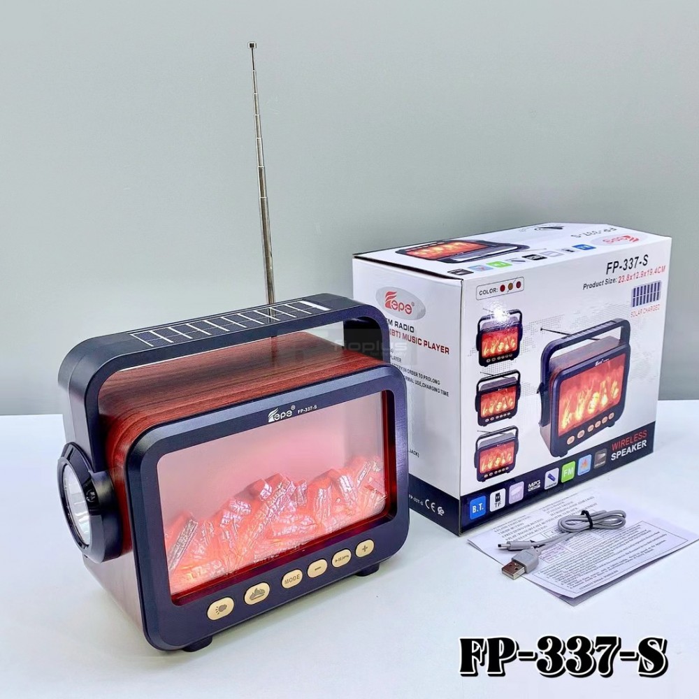 Fioplus FIO FP337S Şömine Görünümlü Işıklı Speaker ve El Feneri Görseli