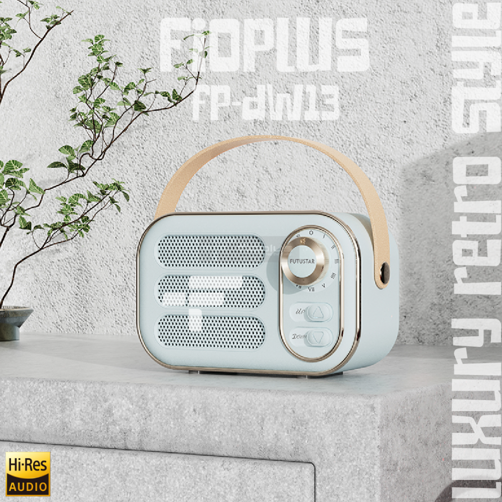 مكبر صوت بلوتوث فاخر من Fioplus FP-DW13 بتصميم كلاسيكي