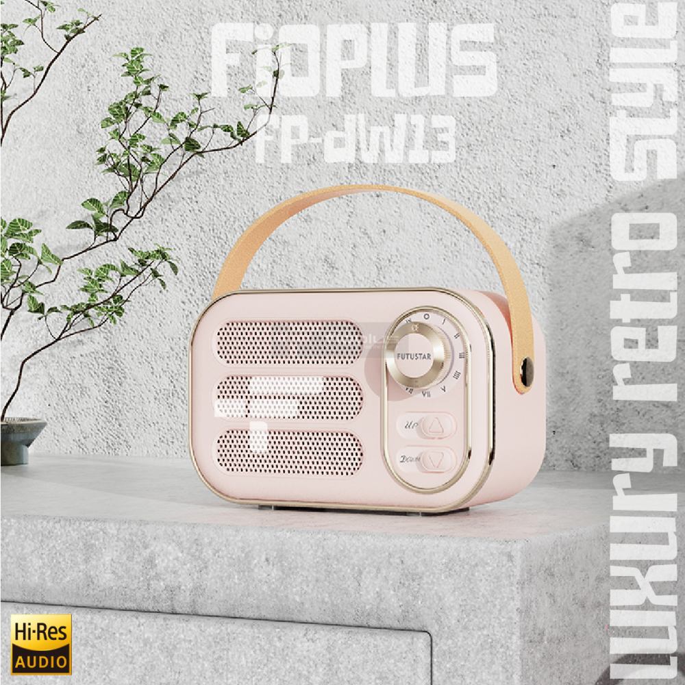 مكبر صوت بلوتوث فاخر من Fioplus FP-DW13 بتصميم كلاسيكي