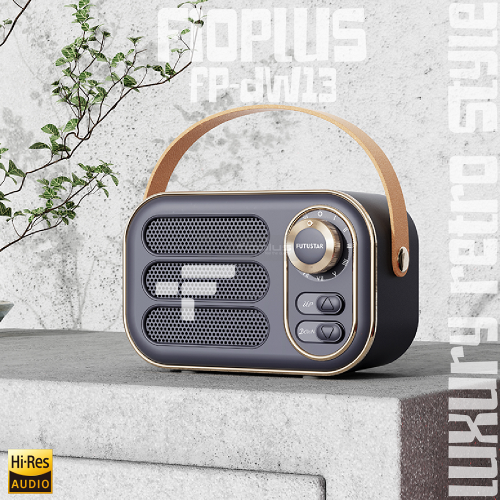 مكبر صوت بلوتوث فاخر من Fioplus FP-DW13 بتصميم كلاسيكي
